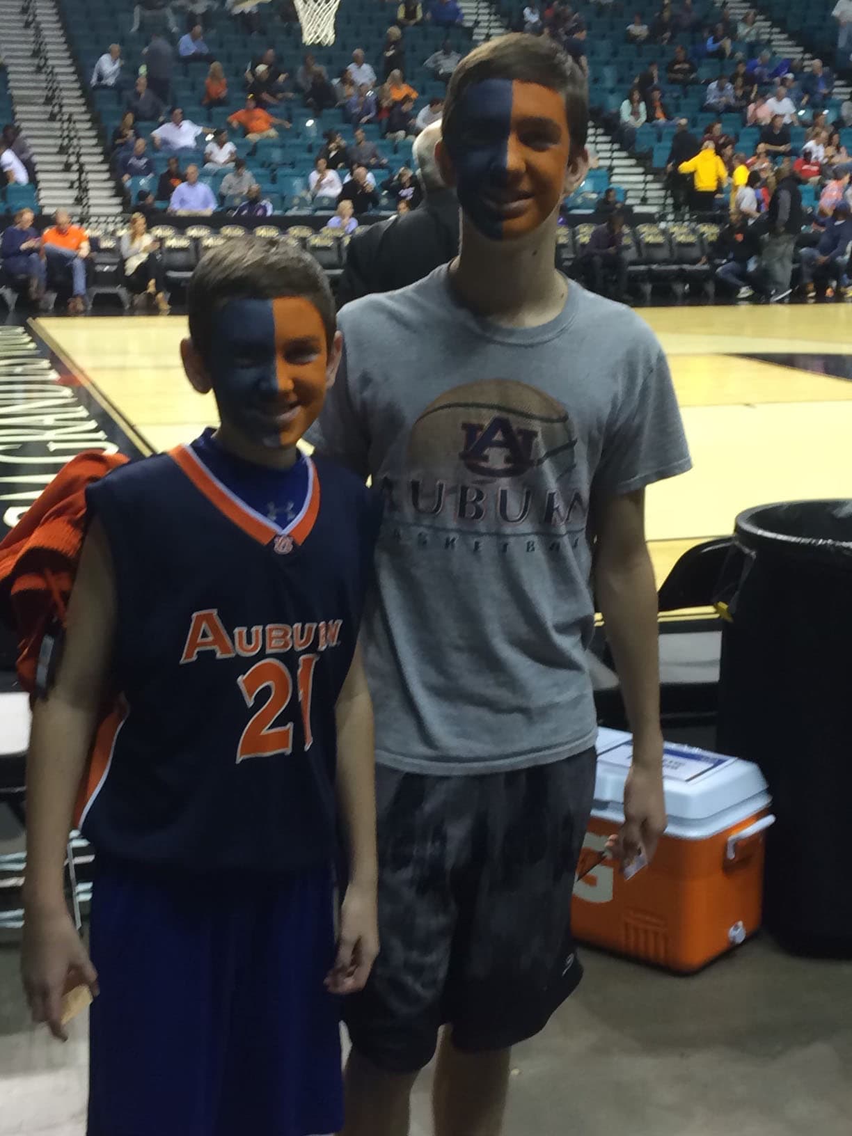 Ryan and Brendan at Auburn basketball