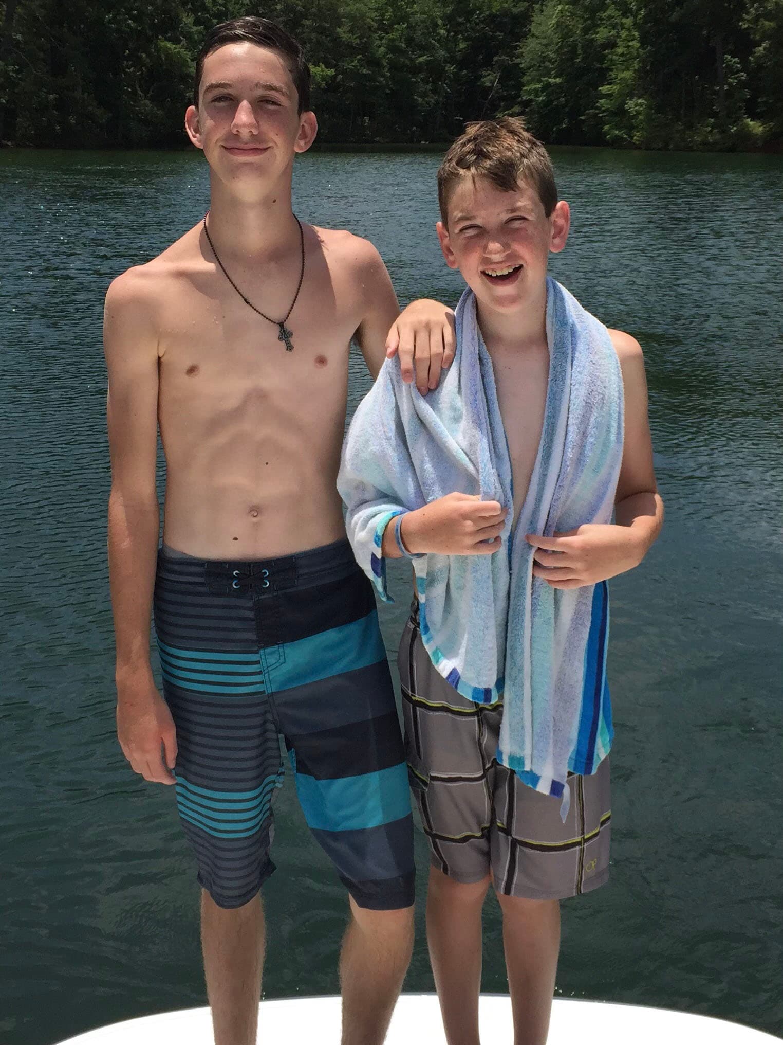 Ryan and Brendan at the lake